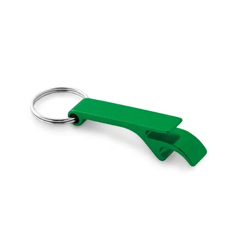 Llavero abridor de chapas de aluminio reciclado ref 95090 - Verde