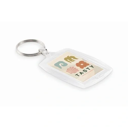 Llavero acrílico clásico personalizable para tus recuerdos ref MO2910 - Printed Blanco