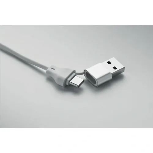 Set de cables 4 en 1 con llavero carga rápida 60W ref MO2451 - Blanco 2