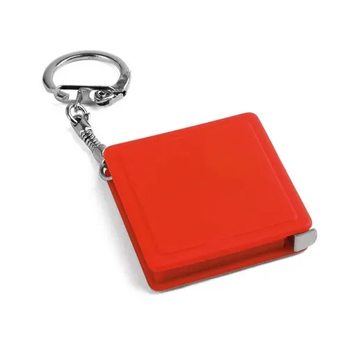 Llavero con flexómetro de 1 m práctico y compacto ref 94124 - Rojo