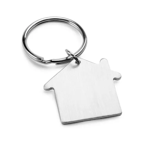 Llavero de aluminio en forma de casa ligero y resistente ref 93167 - Cromado Satinado