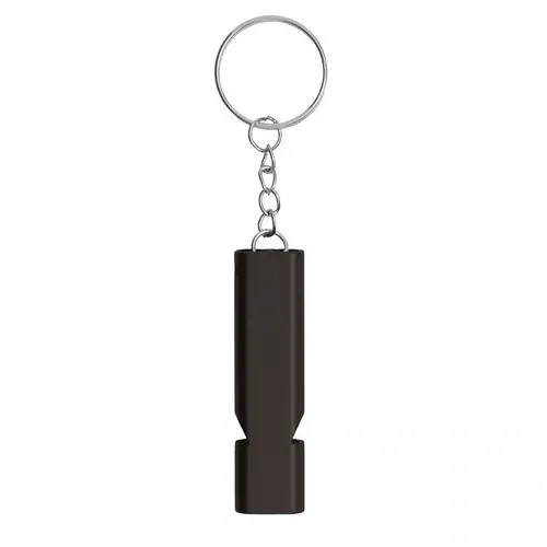 Llavero de aluminio LLIRIAN con silbato Ref LL11 - Negro