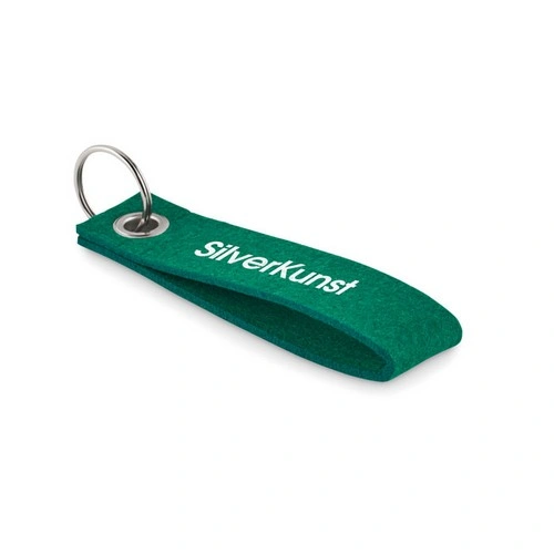 Llavero de fieltro RPET rectangular ecológico ref MO6508