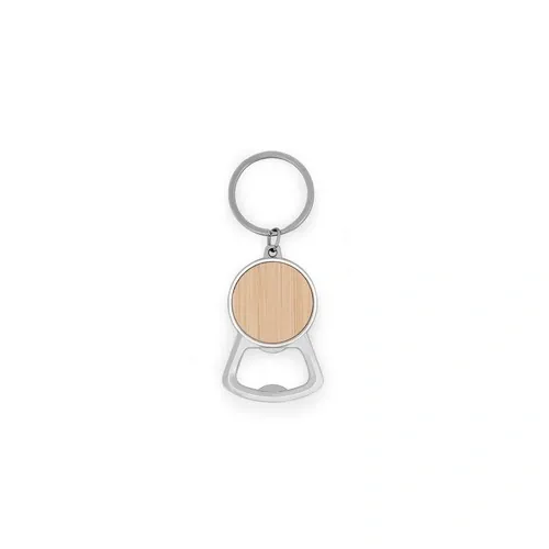 MEEKO Llavero de hierro redondo personalizable y práctico ref 95120 - Natural