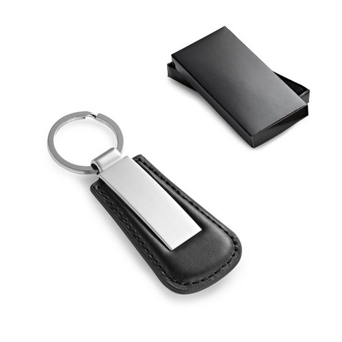 Llavero de metal con borde de PU en caja de regalo ref 93171