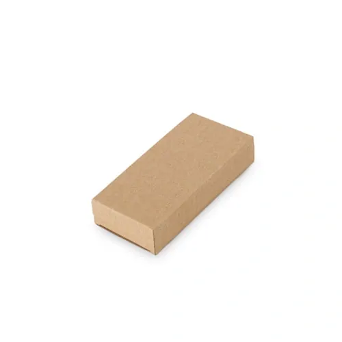 Llavero de PU con anilla metálica en caja de regalo ref 95093 - Natural
