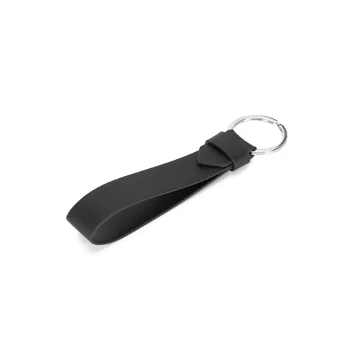 Llavero de PU con anilla metálica en caja de regalo ref 95093 - Negro