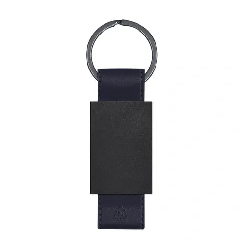 Llavero divertido de PU reciclado personalizable para particulares ref 22251 - Marino