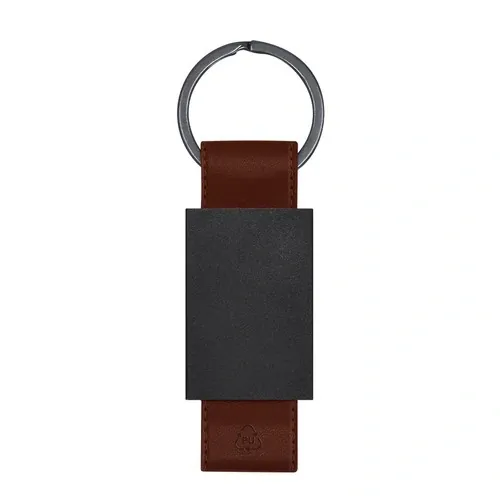 Llavero divertido de PU reciclado personalizable para particulares ref 22251 - Marron