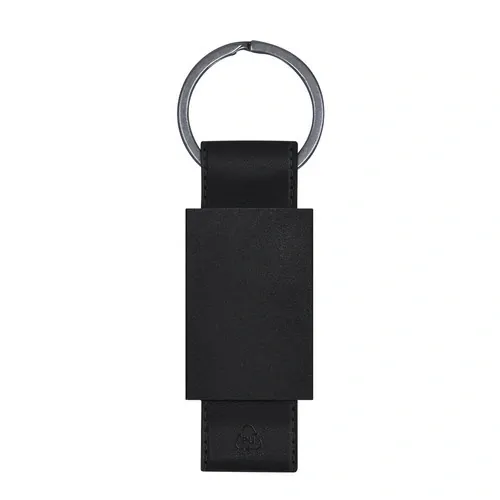 Llavero divertido de PU reciclado personalizable para particulares ref 22251 - Negro