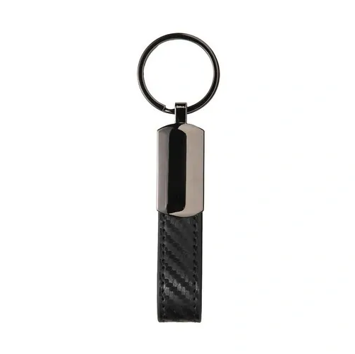 Llavero elegante de fibra de carbono personalizable ref SP19 - Negro