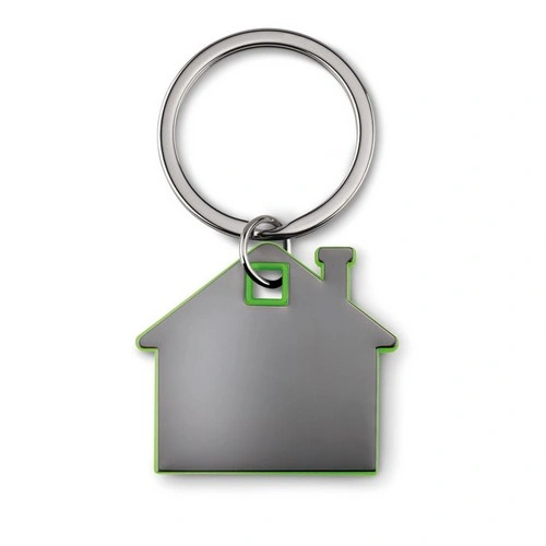 Llavero casa acero inoxidable y plástico ABS ref MO8877
