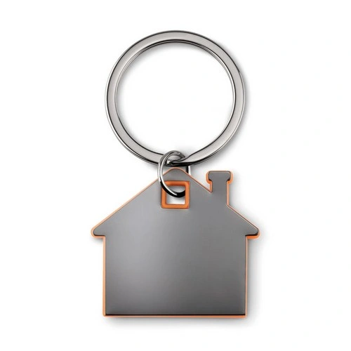 Llavero casa acero inoxidable y plástico ABS ref MO8877