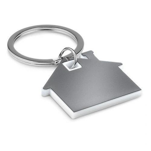 Llavero casa acero inoxidable y plástico ABS ref MO8877