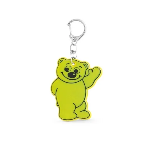 Llavero fluorescente oso diseño atractivo ref 93339 - Amarillo
