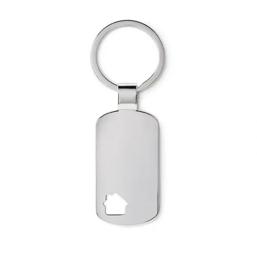Llavero metálico con detalle de casa en caja individual ref MO8693 - Back Plata Mate