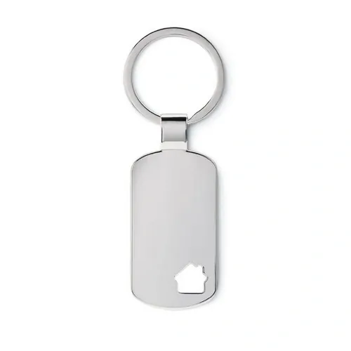 Llavero metálico con detalle de casa en caja individual ref MO8693 - Front Plata Mate