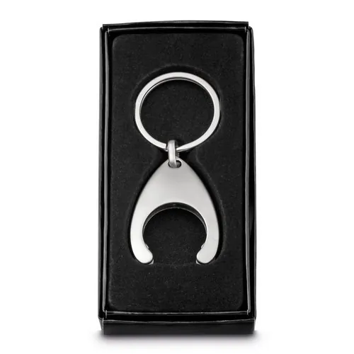 Llavero moneda en caja de regalo ref 23087 - Cromado Satinado
