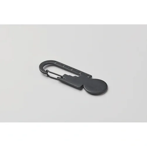 Llavero de acero inoxidable reciclado con herramienta multifunción ref MO2337 - Negro Item Detail Picture