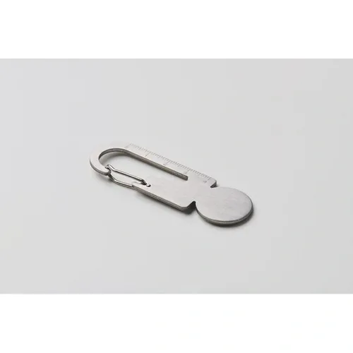 Llavero de acero inoxidable reciclado con herramienta multifunción ref MO2337 - Plata Item Detail Picture