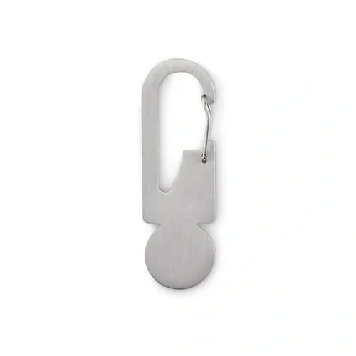 Llavero de acero inoxidable reciclado con herramienta multifunción ref MO2337 - Plata Open