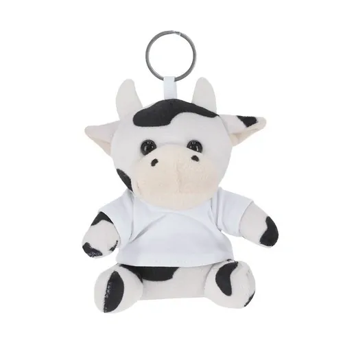 Llavero peluche personalizable con anilla metálica ref 22300 - Blanco