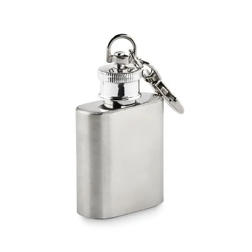 Llavero petaca acero inoxidable 28 ml ref MO2152 - Open Plata