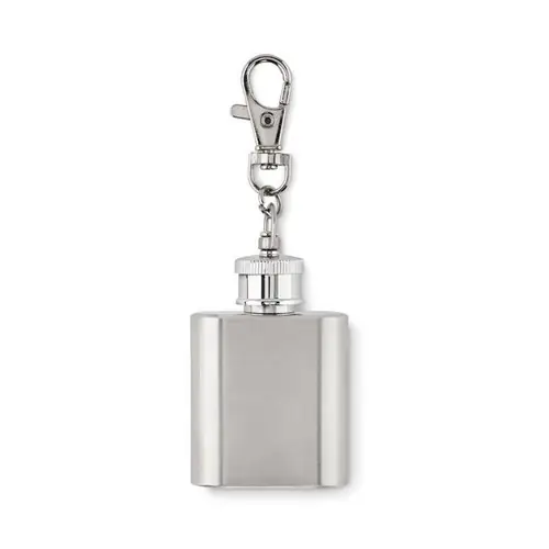 Llavero petaca acero inoxidable 28 ml ref MO2152 - Plata