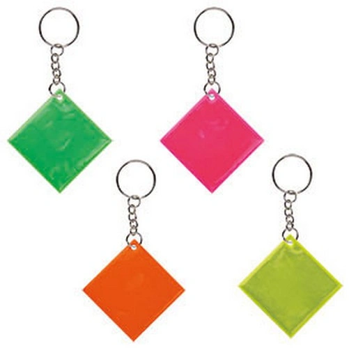 Llavero reflectante cuadrado en PVC certificado ref FR27