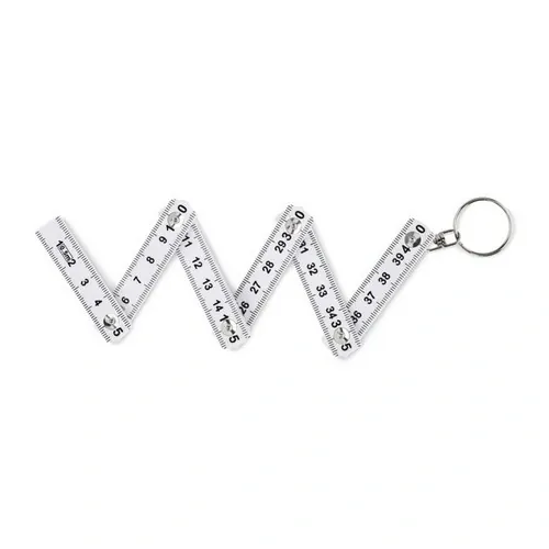 Llavero regla plegable de carpintero 50 cm ref MO2238 - Back Blanco