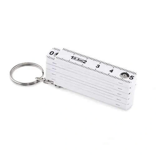 Llavero regla plegable de carpintero 50 cm ref MO2238 - Blanco