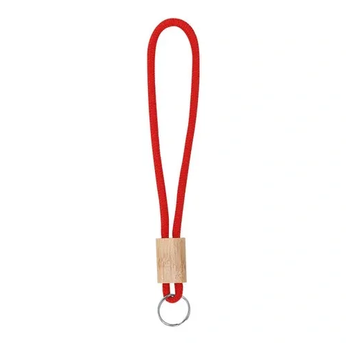 Llavero Walnut personalizable con cordón ajustable ref 22305 - Rojo