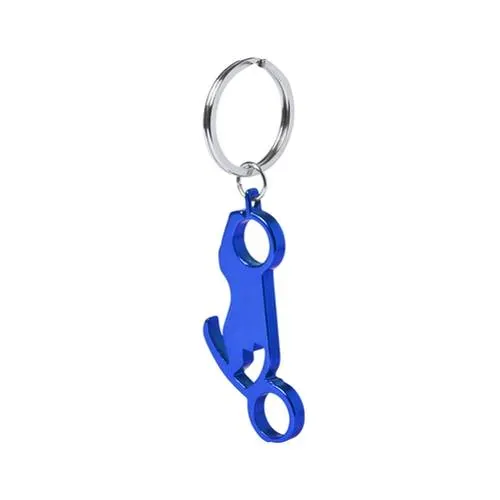 Llavero abridor de aluminio diseño moto colores brillantes ref 5627 - Azul
