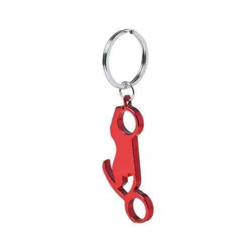 Llavero abridor de aluminio diseño moto colores brillantes ref 5627 - Rojo