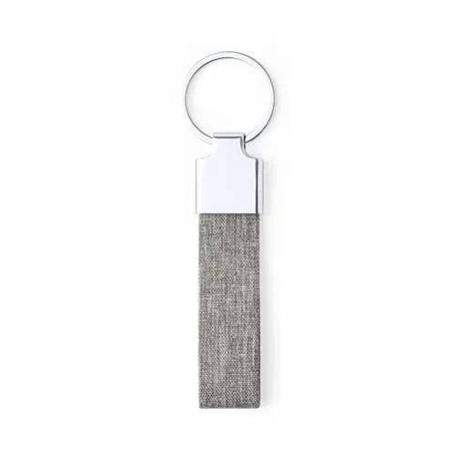 Llavero elegante con cinta RPET reciclada ref 1896 - Gris