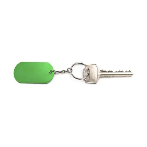 Llavero chapa aluminio colores vivos para marcaje láser ref 4207