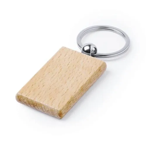 Llavero Nature de Madera Natural con Amplia Superficie ref 6204