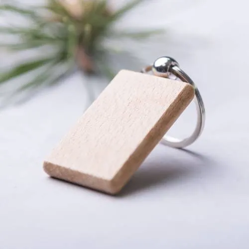 Llavero Nature de Madera Natural con Amplia Superficie ref 6204