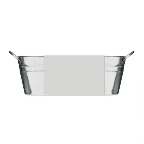 Maceta de zinc con hierbas frescas albahaca tomillo perejil ref MO6497 - Open Plata Mate