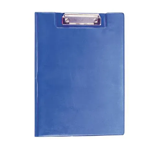 Carpeta de pinza con bolsillo transparente en suave PVC ref 3774 - Azul