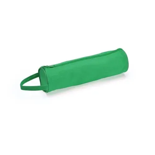 Estuche cilíndrico de cremallera en poliéster resistente ref 3987 - Verde