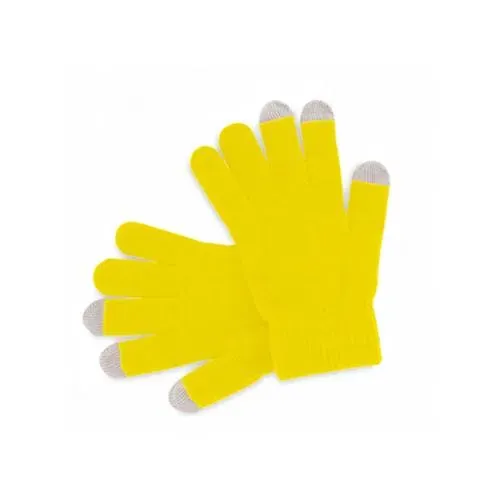 Guantes táctiles cálidos y suaves para pantallas ref 4010 - Amarillo