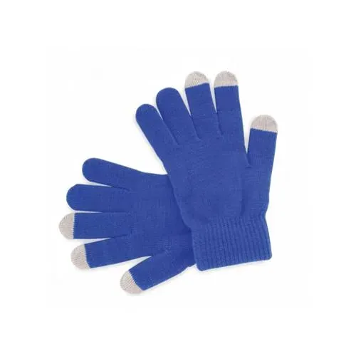 Guantes táctiles cálidos y suaves para pantallas ref 4010 - Azul
