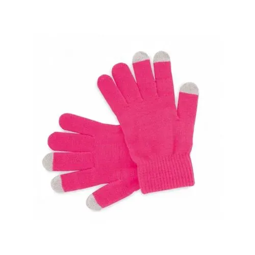 Guantes táctiles cálidos y suaves para pantallas ref 4010 - Fucsia
