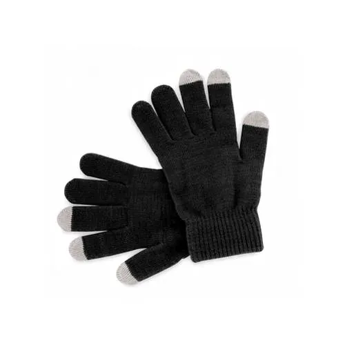 Guantes táctiles cálidos y suaves para pantallas ref 4010 - Negro