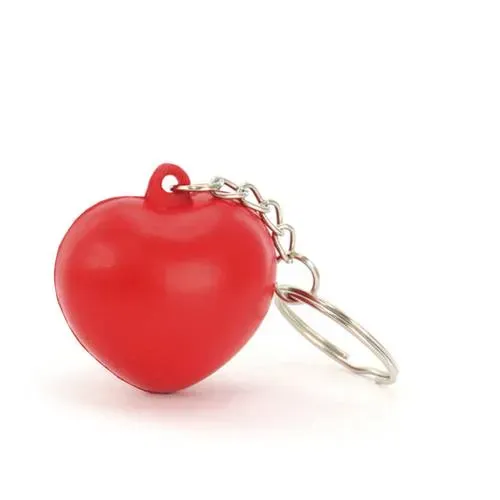 Llavero antiestrés corazón suave PU ref 3658 - 02