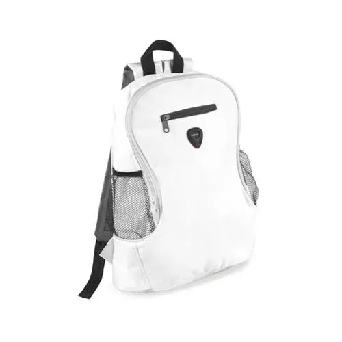 Mochila poliéster 600D con cintas acolchadas ref 4057 - Blanco