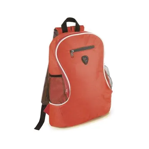 Mochila poliéster 600D con cintas acolchadas ref 4057 - Rojo