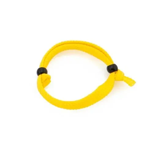 Pulsera ajustable en poliéster con nudo y accesorio ref 4123 - Amarillo