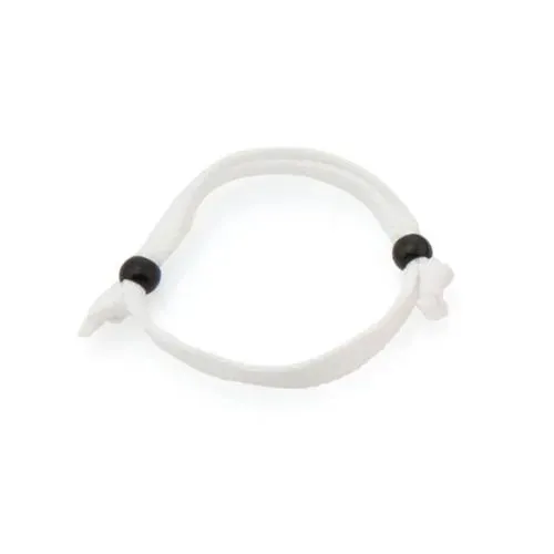 Pulsera ajustable en poliéster con nudo y accesorio ref 4123 - Blanco